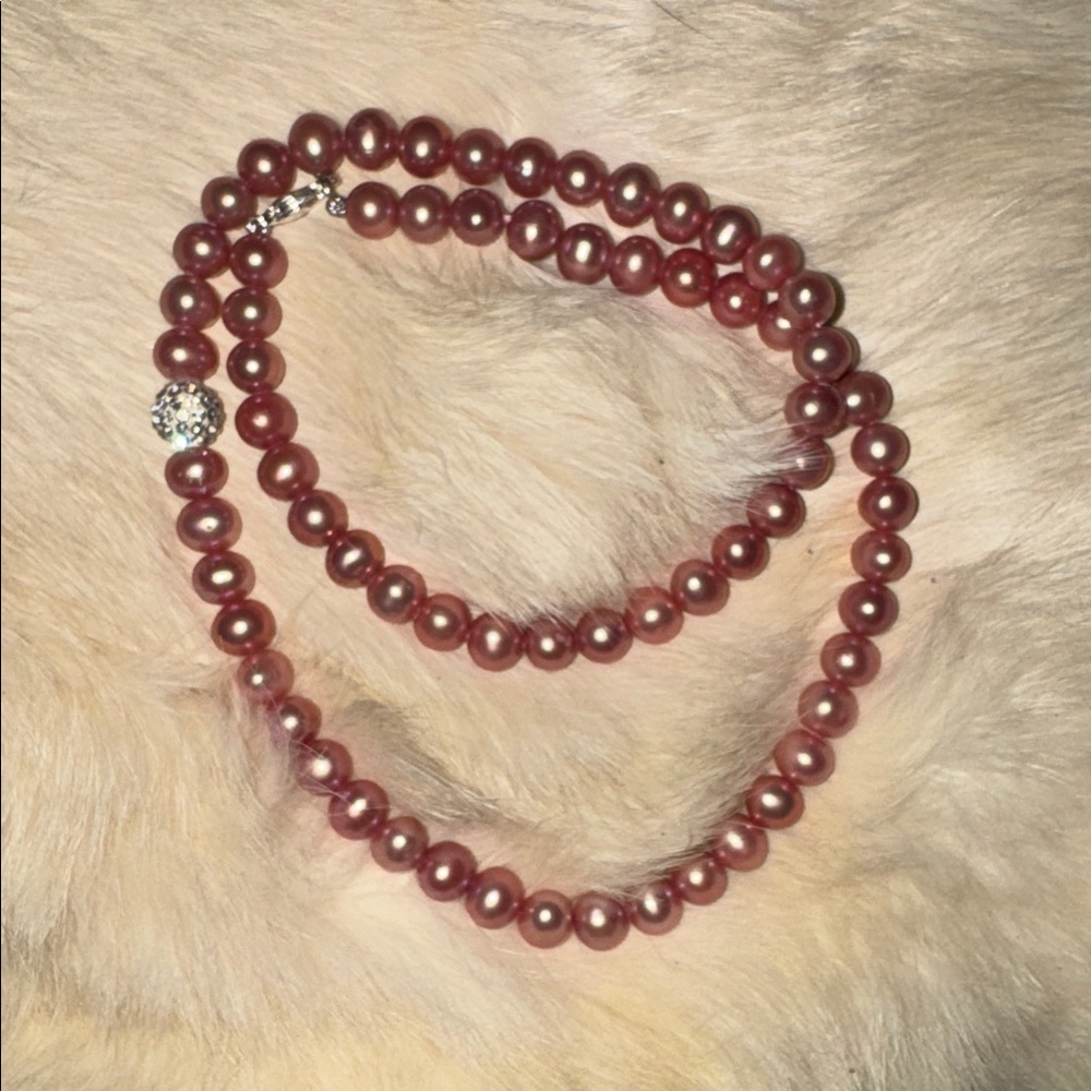 Pink Freshwater Pearl Necklace - Picture 3 of 4